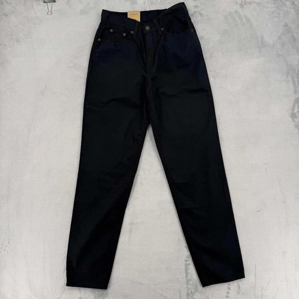 Levis 80s Mom Lightweight Jeans Womens W 27 L 30 High Rise Tapered Leg Black